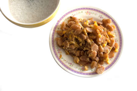 Pickle turnip fry  with egg, delicious and famous food in Thailandの写真素材
