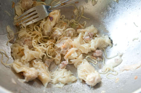 homemade meat dumplings  are cookedの写真素材