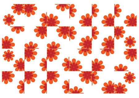 Texture design tiles with flowers