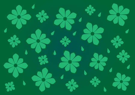 Green floral pattern, backgroundのイラスト素材
