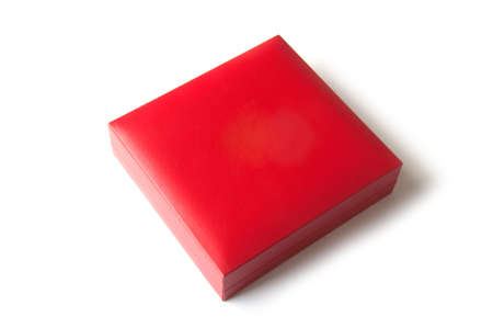 a red box on white backgroundの写真素材
