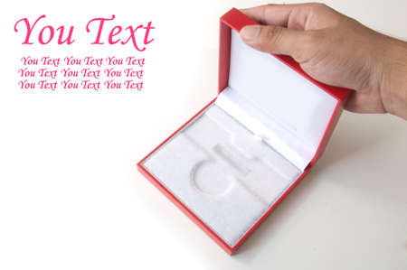 open gift box for expensive gifts and decorationsの写真素材