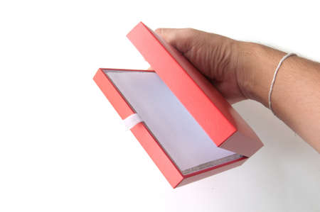 open gift box for expensive gifts and decorationsの写真素材