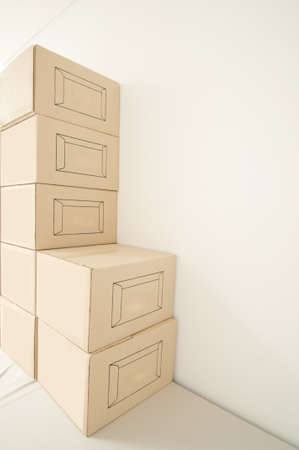 empty pile cardboard box.の写真素材