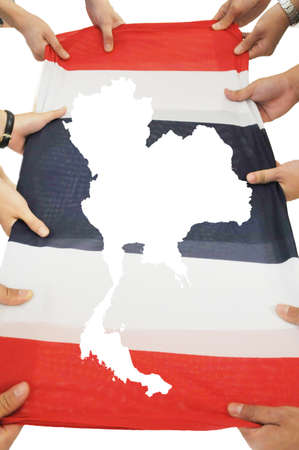 Map of Thailand in the flag carry -it a symbolic of harmony