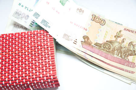 Russian rubles banknotesの写真素材