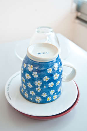 coffee mug flower plant の写真素材