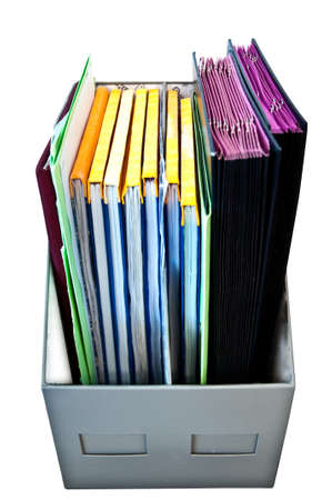 file holder on white backgroundの写真素材