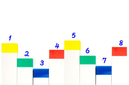 colour of stap one two three    の写真素材