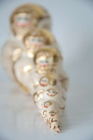 Russian doll matrioska isolated on white background