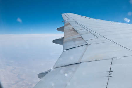 Blue Sky with Clouds  in aeroplaneの写真素材