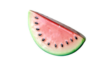 ceramic fake watermelon. Children food education toyの写真素材