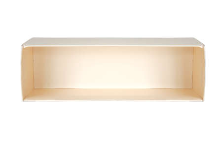 Empty  box isolated on whiteの写真素材