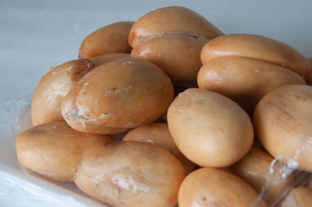 closeup of Thai sweet fruit,Zalacca in packageの写真素材