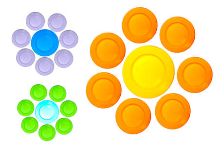 pattern of sunflower for design on white backgroundの写真素材