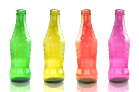 many colourful  bottles  of soft drinkの写真素材