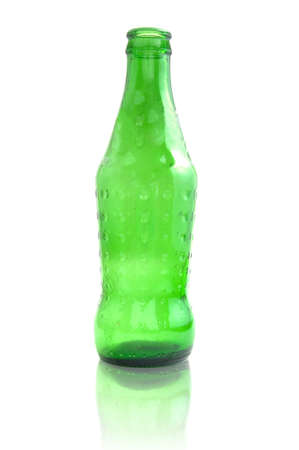 green bottles on white backgroundの写真素材