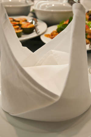 Napkin at banquet partyの写真素材