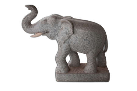 Elephant Stone carving is a delicate craftの写真素材