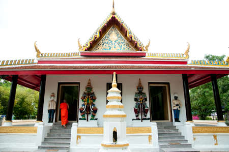Front  the church at Temple of Suratthani,Thailandの写真素材