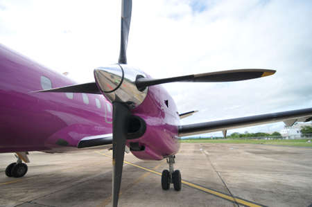 detailed view of airplane engine turbineの写真素材