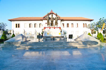 Monument king The central area of Chiang Mai, Thailand のeditorial素材