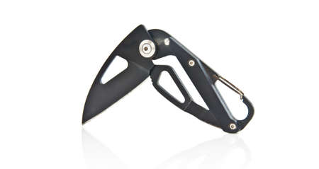 Clasp knife on a white backgroundの写真素材