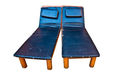Arranged chairs in swimming pool