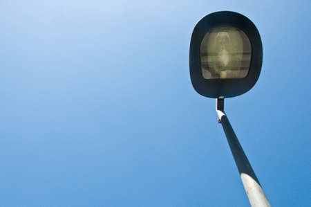street lamp on blue sky backgroundの写真素材