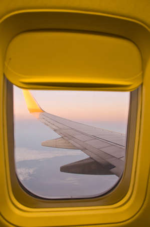 window of an aircraftの写真素材