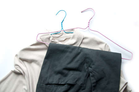 clothes on the Coat hangerの写真素材