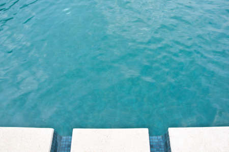 stepping stones on Swimming Poolの写真素材
