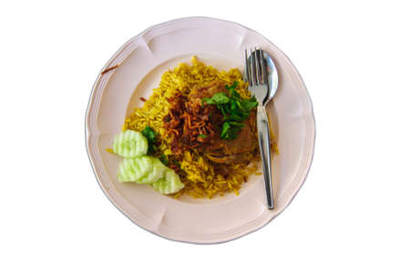 Stock Photo - Chicken biryani with spices Thai call  Koa -Mook-Gaiの写真素材
