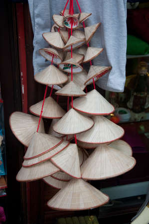 Vietnamese straw hat mobileの写真素材