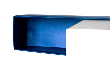 blue box open isolated over a white backgroundの写真素材