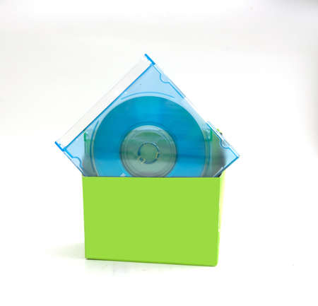 mini CD in products on whiteの写真素材