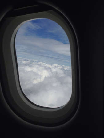 Sky in the airplane portholeの素材