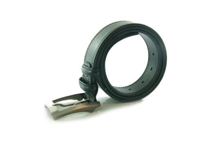 Black belt on a white backgroundの写真素材