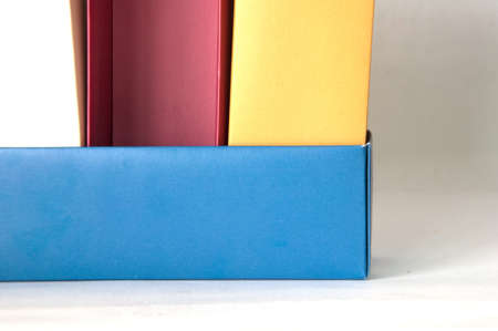 cardboard box isolated on white backgroundの写真素材