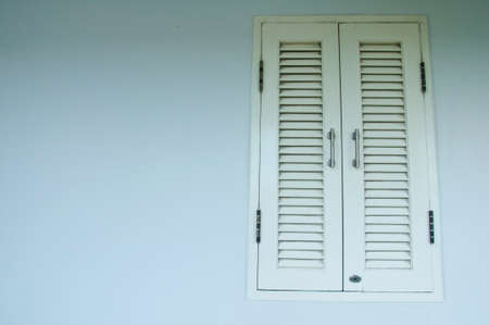 Ventilation door on a wall of an industrial building