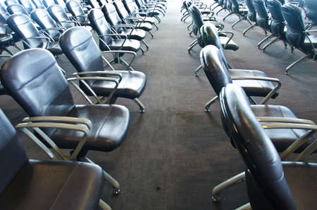 Chairs in the hospital hallway  hospital interior