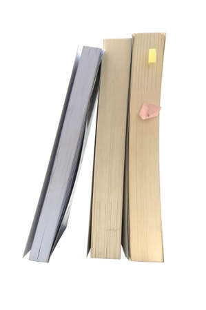 Row of books on whiteの写真素材
