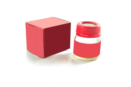 empty glass container on white background