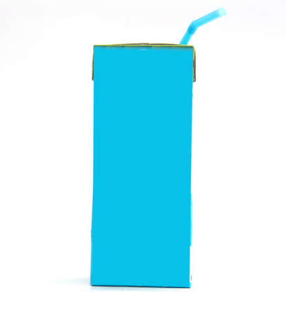 blank pack of drink ready for your design. isolated over white backgroundの写真素材