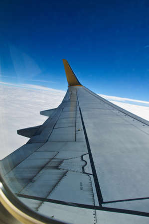 airplane wing viewingの写真素材