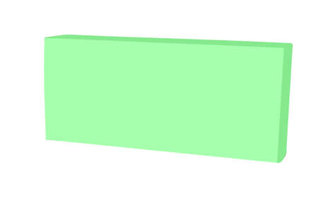 Green cardboard Box isolated on a White backgroundの写真素材
