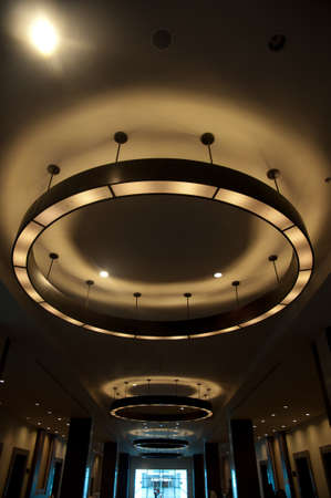 Arrangement of hanging lighting fixturesのeditorial素材