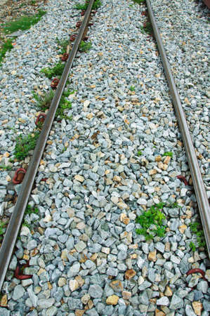 Line of railway at Thailandの写真素材