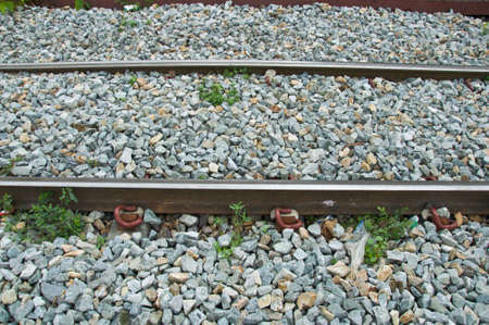 Line of railway at Thailandの写真素材