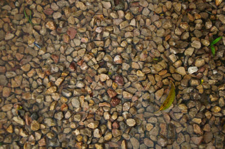 various stones texture in waterの写真素材